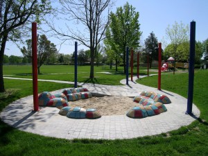Cassia Park Reading Circle 2005 16 x 16 x 3 feet Ceramic and Concrete Cassia Park, Boise, ID Collection of: City of Boise